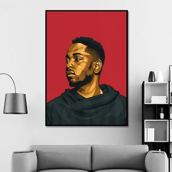 Kendrick Lamar Hip Hop Rap Star Music Affisch Wall Art Tavla oljemålning på Duk Affisch heminredning Canvas Print (Ingen ram)
