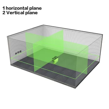 KIRA DC-Serien 12 Linjer 3D-Grön Laser Nivå Horisontella Och Vertikala Kors Med Auto Self-Leveling, Inomhus och Utomhus
