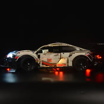 Led-ljus för 42096 Technic-Serien Vita Super Racing Bil som byggstenar （ bara ljus ingår)