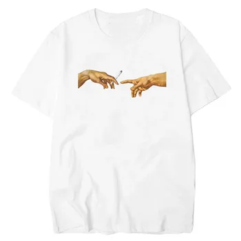 LettBao MICHELANGELO T-Shirts Män Harajuku Rolig Ut Tshirt Män Hip Hop Bomull Streetwear t-Shirt Homme Toppar