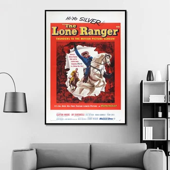 Lone Ranger Vintage Klassiska Filmen Affisch heminredning Wall Decor Vägg Konst Duk målning Cnavas skriv ut