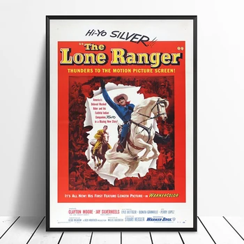 Lone Ranger Vintage Klassiska Filmen Affisch heminredning Wall Decor Vägg Konst Duk målning Cnavas skriv ut