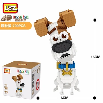 LOZ diamant Building Block Tecknade Hundar Modell Pet Pommerska Liten Bulldog Anime Utbildning Åtgärd Finger/koppla av Leksaker, roliga presenter