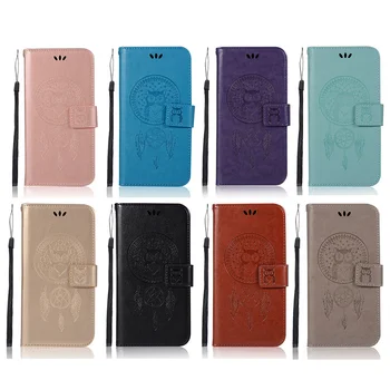 Lyxigt PU Leather Flip-Wallet Case För Samsung Galaxy A9 A8 A7 A6 A5-A3 Plus 2018 2017 2016 Telefonen Fall Boka Coque Täcka