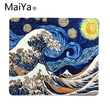 Maiya Hög Kvalitet Stora Våg Art Vackra Anime Musmatta Fri Frakt Stor Musmatta Tangentbord Mat