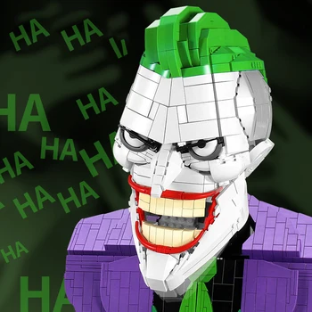 MOC Joker Bysten DC orättvisa League actionfigurer super hjälte Technic fjärrkontroll Power byggsten Tegel Leksak barn Eller