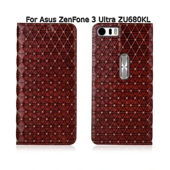 Mode Stand Flip Case Cover För Asus ZenFone 3 Ultra ZU680KL Deluxe ZS550KL ZS570KL Flip Magnetiskt Fäste Kort Väska Telefonen Fall