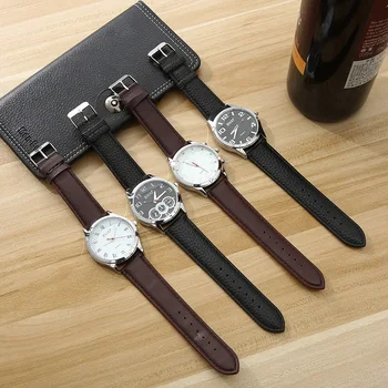 Män Lyxiga presentförpackning Set Mode Klocka Läder plånbok bälte för Män Armband Nyckelring Kulspetspenna Passar Närvarande för Män