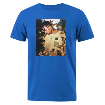 Män T-Shirts Sommaren Travis Scott Fjäril T-shirt Effekt Rap-Albumet med Kort Ärm Bomull män Casual Tee Toppar, T-shirt