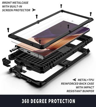 Not 20 Ultra Case för Samsung Galaxy Note 20 S20 Ultra Coque Tunga Rustning Stå Telefon Case För Samsung Not 20 Ultra Capas