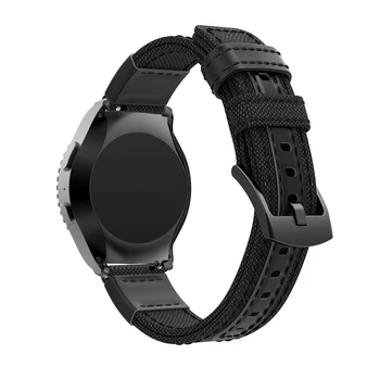 Nylonband Klockarmband för Samsung Galaxy Titta på 3 41mm 45mm/Aktiv 2 Smart Armband Ersätter Armband för Redskap S3 Correa