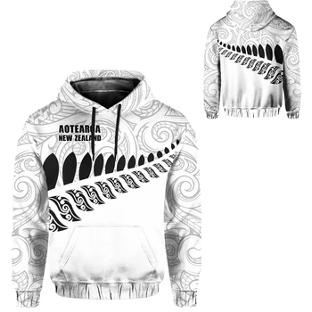 PLstar Kosmos Nya Zeeland Land Emblem Maori Medlemmar i Stam Rolig 3Dprint Män/Kvinnor NewFashion Streetwear Hoodies En Tröja-4