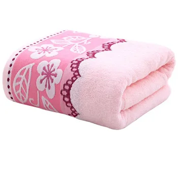 Pläd i Bomull, badlakan badrum stor Rosa ränder Super absorberande 70*140 cm för hem För vuxna Dusch Älskare badhandduk