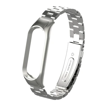 Rostfritt Stål För Xiaomi Mi-Band 5 Armband Ersätter Metall Handleden Spännband För Mi Band 5 Armband Tillbehör Bälte För Miband5