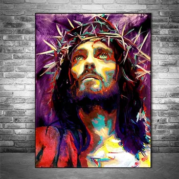 Sammanfattning Jesus Canvas Tavlor På Väggen Affischer Och Utskrifter King Of Kings Graffiti Art Canvas Bilder Hem Väggdekoration