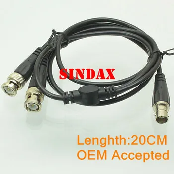 Sindax BNC hona-Y typ 2 BNC-hane Splitter Combiner kabel-pigtail 3FT 1F2M Drop Shipping