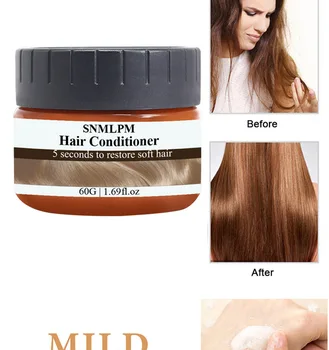SNMLPM Repair hårinpackning Avdunstning-gratis Film Hår Rot Reparation Frissigt Smidig ge Näring åt Hår Vax Hår Care Cream Behandlingar TSLM2