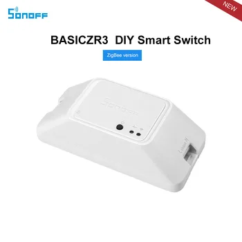SONOFF BASICZBR3 Zigbee DIY Smart Light Switch Relä Modul Trådlösa Fjärrkontrollen Växlar Fungerar Med Alexa SmartThings Nav