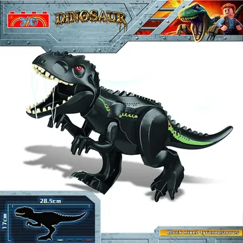 Stor Storlek Legoings Jurassic Dinosaurier De Senaste byggstenar Uppsättning Leksaker Svart DIY Dinos Modell Siffror Eller L1227