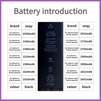 Suqy Batteri för Iphone för Iphone 4s 6s Plus Batteri för Iphone 5 s 6 Plus Bateria Mobiltelefon Delar telefones celulares