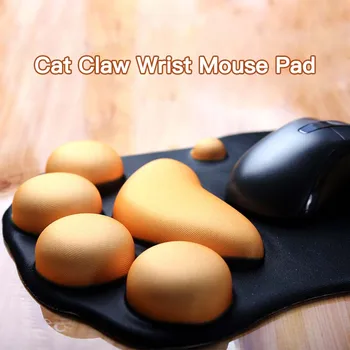 Söt Musmatta Mjuk Silikon Katt Tass Musmattor Handledsstöd Stöd Komfort Silikon Minne Skum Gaming Mousepad Mat