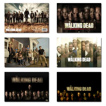 The Walking Dead TV-Serien Säsongen Rick Daryl Carl Negan Konst Siden Duk För Vägg Bilder inreda-002
