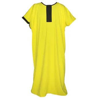 Tilapia casual överdimensionerade mode stora elastisk kvinnor gul klänning maxi lång och gedigen plus size batwing ärm vestidos