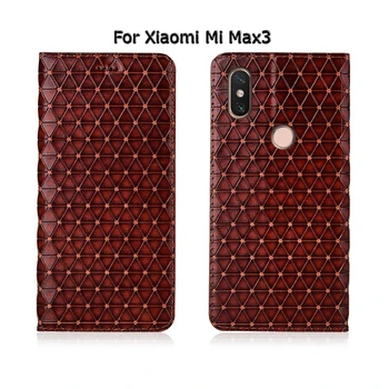 Toppen av Äkta Läder skalet Fall För Xiaomi Mi Max Mix 2 2s 3 Max2 Max3 Mix2 Mix2s Flip Magnetiskt Fäste Kort Väska Telefonen Fall