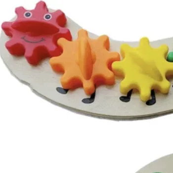 Trä-Växel Montering Caterpillar Leksaker, Färgglada Träklossar Sortering Färg Kognitiva Styrelsen Leksaker Barn Pedagogiska Leksaker För Barn Eller