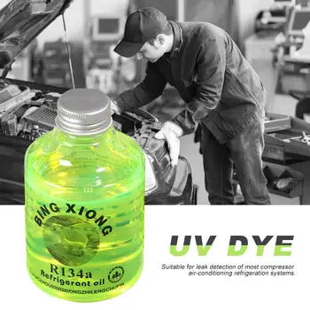 Universal Fluorescerande Oil Leak Detector Testa UV-Dye Agent Automotive Luftkonditionering Reparation Verktyg för Bil med A/C Pipeline Reparation