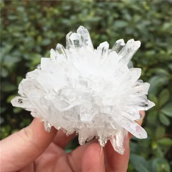 Vacker Kristall Blomma Naturlig Kristall Kvarts Kluster Sten Mineraler Bra för Meditation, Chakra Healing Reiki Sten