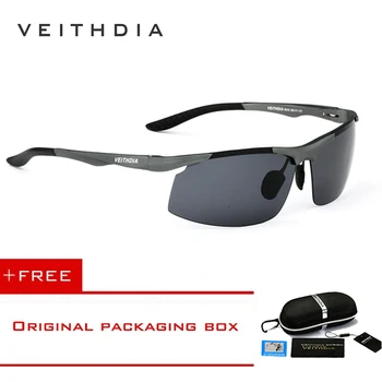 Veithdia Helt Ny Aluminium Polariserade Solglasögon Män 3Color lins Sport solglasögon Kör Nörd Glasögon Tillbehör nyanser
