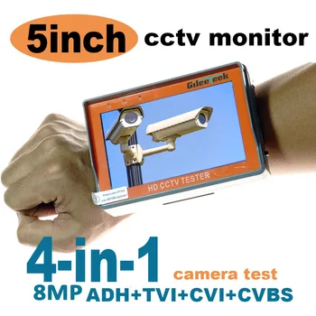 Vga/Hdmi-Ingång Kamera Tester,Cctv-Skärm,8mp Cctv-Monitor med 5 tum Skärm,Ahd Cvi Tvi Cvbs HD Coxial Kameror UTP-Kabel Test