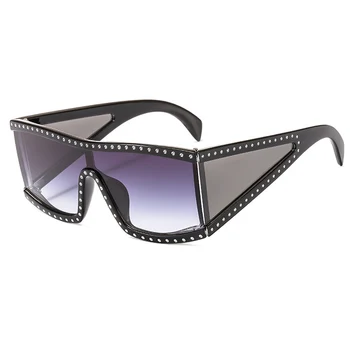 Vintage Överdimensionerade Fyrkantiga Solglasögon Kvinnor Män Mode för Stor Ram Vindtät solglasögon Män Nyanser Körning Glasögon UV400 O16