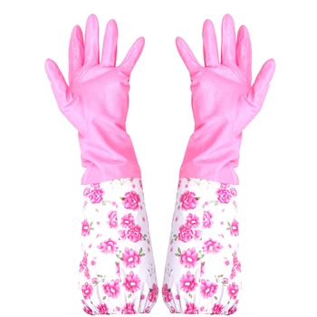 Vintern Lång ärm Magi silikon gummi handskar Vattentätt skrubb handske av silikon diskmedel och handskar kök verktyg Dropshipping