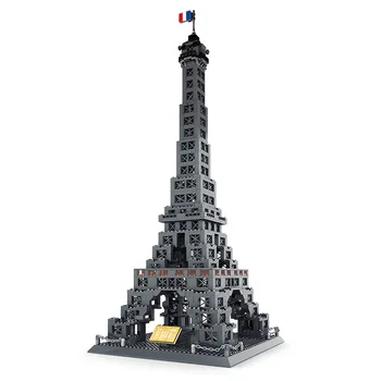 Wange City Creator France Eiffel Tower Taj Mahal Palace Triumfbågen Arkitektur Byggstenar Kreativ Modell Tegel Leksaker Presenter