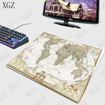 XGZ Gaming Mouse Stora Pad Gamer världskartan Bärbar Dator Lås Kanten pad Mats Skrivbord Vila Ytan Matt Spel
