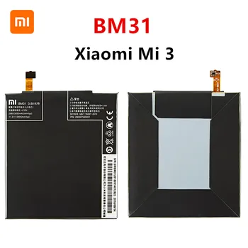 Xiao mi Orginal BM31 3050mAh Batteri För Xiaomi Mi-3 Mi3 M3 BM31 Hög Kvalitet Telefon Batterier