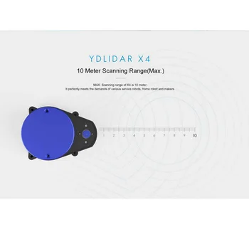 YDLIDAR X4 360° Laser Utbud Skanner-Laser Radar Scanner Sensor Modul 10m för ROS 3D-Rekonstruktion